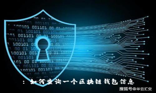 : 如何查询一个区块链钱包信息