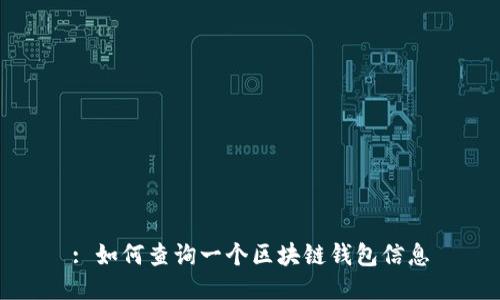 : 如何查询一个区块链钱包信息