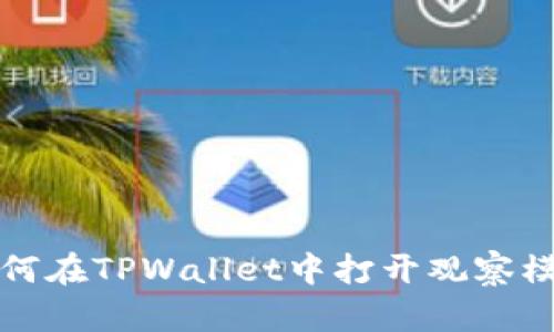如何在TPWallet中打开观察模式